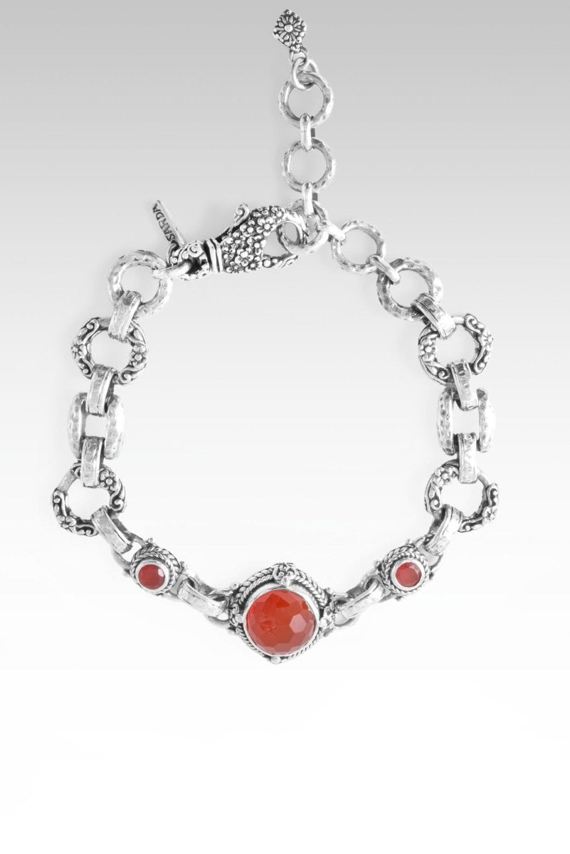 Beautiful Brave Bracelet in Carnelian Sterling Silver Multi Stone SARDA