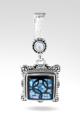 Believe Always Pendant™ in Blue Mother of Pearl Mosaic - Magnetic Enhancer Bail - SARDA™