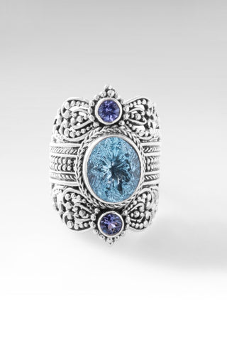 Belong to The Truth Ring™ in Arctic Blue Topaz - Statement - SARDA™