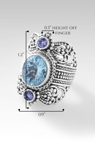 Belong to The Truth Ring™ in Arctic Blue Topaz - Statement - SARDA™