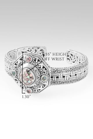 Beloved Is Who U R Cuff™ in Black Mother Of Pearl Mosaic, J P Topaz™ Mystic Topaz & Bali Crush™ Mystic Topaz - Cuff - only found at SARDA™