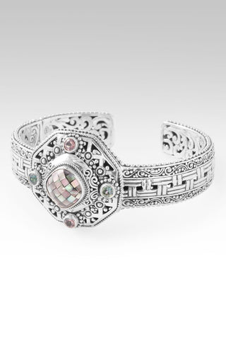 Beloved Is Who U R Cuff™ in Black Mother Of Pearl Mosaic, J P Topaz™ Mystic Topaz & Bali Crush™ Mystic Topaz - Cuff - only found at SARDA™