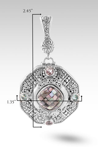 Beloved Is Who UR Pendant™ in Black Mother Of Pearl Mosaic, J P Topaz™ Mystic Topaz & Bali Crush™ Mystic Topaz - Locket - only found at SARDA™