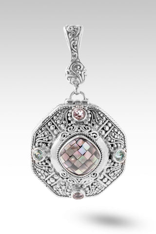 Beloved Is Who UR Pendant™ in Black Mother Of Pearl Mosaic, J P Topaz™ Mystic Topaz & Bali Crush™ Mystic Topaz - Locket - only found at SARDA™