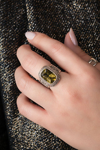 Bitter Into Sweet Ring™ in Olive Quartz - Dinner - only found at SARDA™