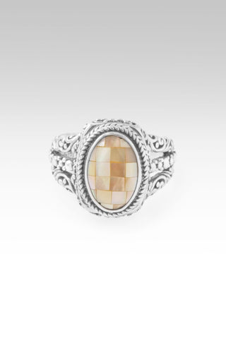 Blessings Bloom Ring™ in Golden Mother Of Pearl Mosaic - Dinner - only found at SARDA™