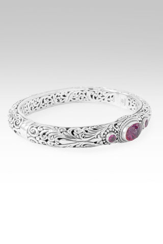 Blessings Blossom Bangle Bracelet™ in Elegant Rose™ Mystic Quartz & Rhodolite Garnet - Bangle - only found at SARDA™