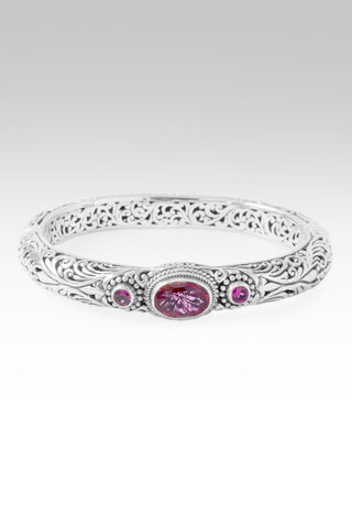 Blessings Blossom Bangle Bracelet™ in Elegant Rose™ Mystic Quartz & Rhodolite Garnet - Bangle - only found at SARDA™