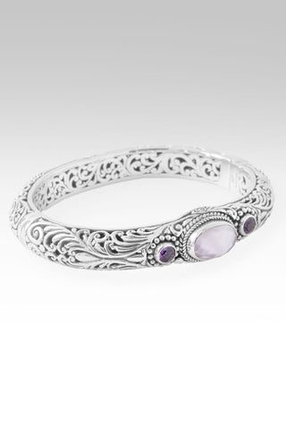 Blessings Blossom Bangle Bracelet™ in Lilac Mother Of Pearl Quartz & Amethyst - Bangle - only found at SARDA™