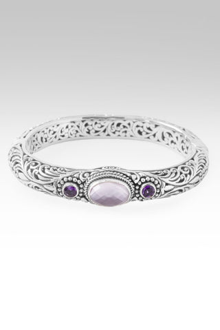 Blessings Blossom Bangle Bracelet™ in Lilac Mother Of Pearl Quartz & Amethyst - Bangle - only found at SARDA™