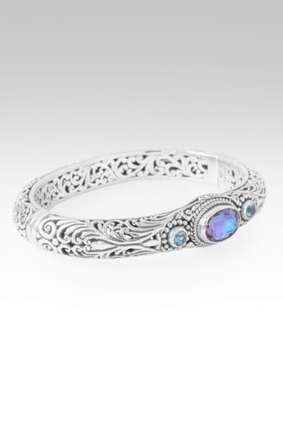 Blessings Blossom Bangle Bracelet™ in Roman Knights™ Mystic Quartz & Swiss Blue Topaz - Bangle - only found at SARDA™