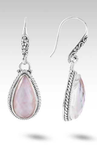 Blessings Comfort Earrings II™ in Pink Opal Mother Of Pearl Quartz - Bali Wire - only found at SARDA™