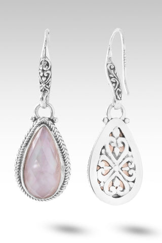 Blessings Comfort Earrings II™ in Pink Opal Mother Of Pearl Quartz - Bali Wire - only found at SARDA™