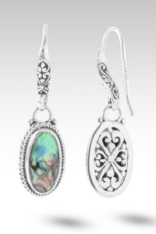 Blessings Comfort Earrings™ in Galaxy Abalone & Quartz - Bali Wire - only found at SARDA™