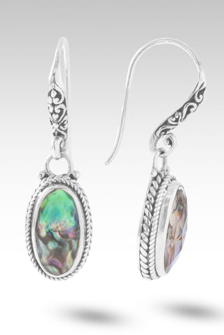 Blessings Comfort Earrings™ in Galaxy Abalone & Quartz - Bali Wire - only found at SARDA™