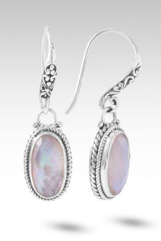 Blessings Comfort Earrings™ in Pink Opal Mother Of Pearl Quartz - Bali Wire - only found at SARDA™