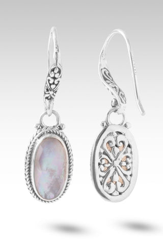 Blessings Comfort Earrings™ in Pink Opal Mother Of Pearl Quartz - Bali Wire - only found at SARDA™