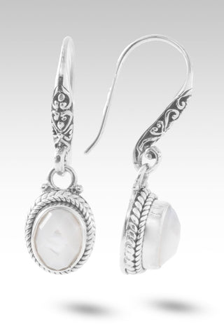 Blessings Comfort Earrings™ in White Mother Of Pearl - Bali Wire - only found at SARDA™