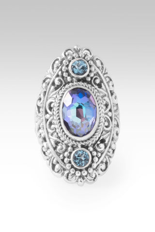 Blessings Embrace Ring™ in Roman Knights™ Mystic Quartz & Swiss Blue Topaz - Dinner - only found at SARDA™