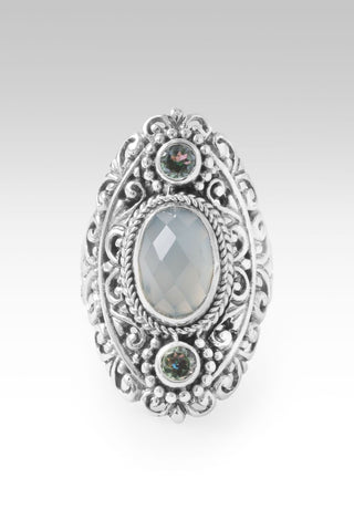 Blessings Embrace Ring™ in Seafoam Chalcedony & Bali Crush™ Mystic Topaz - Dinner - only found at SARDA™