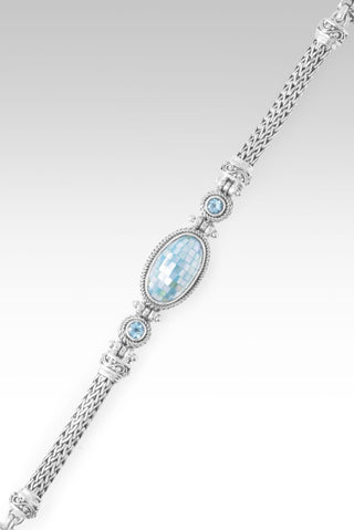 Blessings Encompass Bracelet™ in Blue Mother Of Pearl Mosaic & Swiss Blue Topaz - Multi Stone - only found at SARDA™