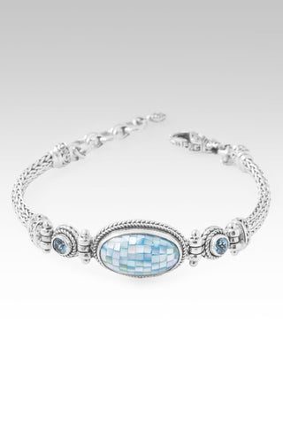 Blessings Encompass Bracelet™ in Blue Mother Of Pearl Mosaic & Swiss Blue Topaz - Multi Stone - only found at SARDA™
