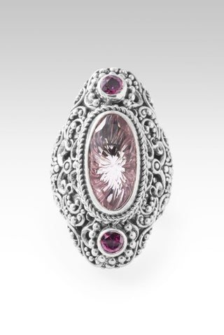 Blessings Endure Ring™ in Pink Cashmere™ Mystic Quartz & Rhodolite Garnet - Statement - only found at SARDA™