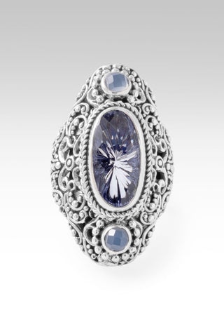 Blessings Endure Ring™ in Pinnacle Star™ Mystic Quartz & Serenity Blue Chalcedony - Statement - only found at SARDA™