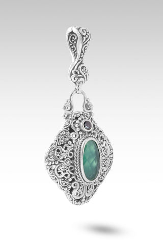 Blessings Follow Pendant™ in Green Onyx & Quartz & Mermaid Green™ Mystic Topaz - Multi Stone - only found at SARDA™
