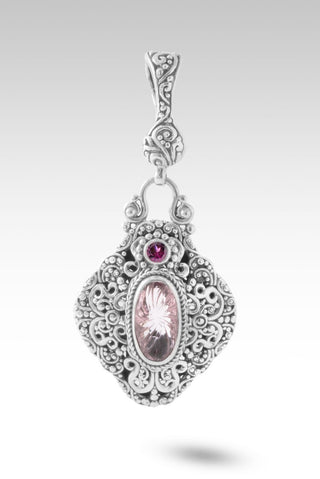 Blessings Follow Pendant™ in Pink Cashmere™ Mystic Quartz & Rhodolite Garnet - Multi Stone - only found at SARDA™