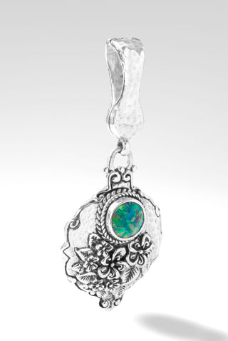 Bloom Bright Pendant™ in Sea Green Simulated Opal - Magnetic Enhancer Bail - SARDA™