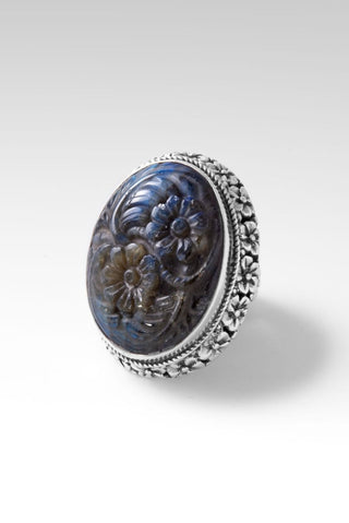 Bloom With Grace Ring™ in Labradorite & Black Stone - Statement - SARDA™