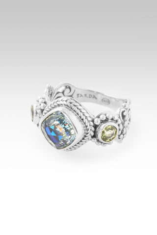 Blooming Joy Ring™ in Green Reflections™ Mystic Quartz & Peridot - Dinner - only found at SARDA™