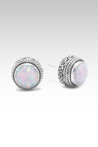 Blossom Earrings™ in Cotton Candy Simulated Opal - Stud - SARDA™