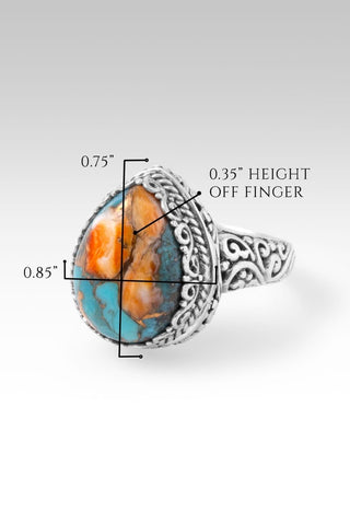 Bring About Peace Ring™ in Kingman Turquoise, Spiny Oyster & Bronze - Statement - only found at SARDA™