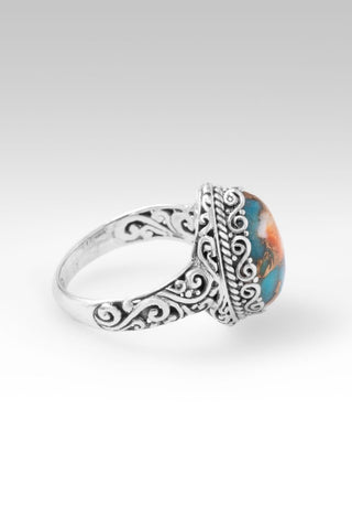 Bring About Peace Ring™ in Kingman Turquoise, Spiny Oyster & Bronze - Statement - only found at SARDA™