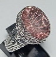 Bring About Peace Ring™ in Pink Cashmere™ Mystic Quartz - Dinner - only found at SARDA™