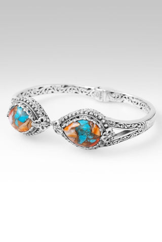 Bring About Peace Tip-to-Tip Bracelet™ in Kingman Turquoise, Spiny Oyster & Bronze - Tip-to-Tip - only found at SARDA™