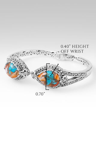 Bring About Peace Tip-to-Tip Bracelet™ in Kingman Turquoise, Spiny Oyster & Bronze - Tip-to-Tip - only found at SARDA™