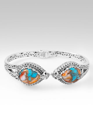Bring About Peace Tip-to-Tip Bracelet™ in Kingman Turquoise, Spiny Oyster & Bronze - Tip-to-Tip - only found at SARDA™