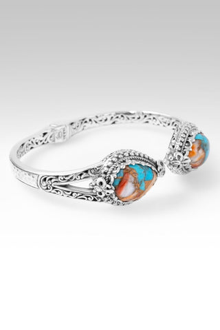 Bring About Peace Tip-to-Tip Bracelet™ in Kingman Turquoise, Spiny Oyster & Bronze - Tip-to-Tip - only found at SARDA™