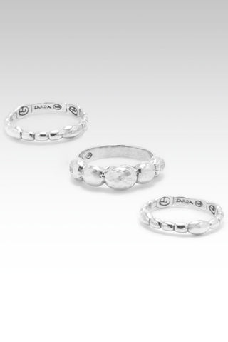 Bubbling Happiness Ring Set of 3™ in Hammered - Stackable - SARDA™