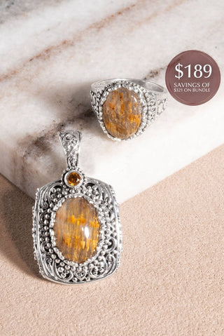 Cacoxenite Pendant Ring Bundle - Bundle - only found at SARDA™