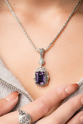 Change A Comin’ Pendant™ in Color Change Lab Created Sapphire - Single Stone - only found at SARDA™