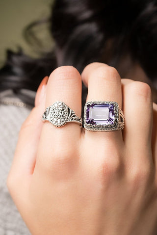 Change A Comin’ Ring II™ in Color Change Lab Created Sapphire - Dinner - only found at SARDA™