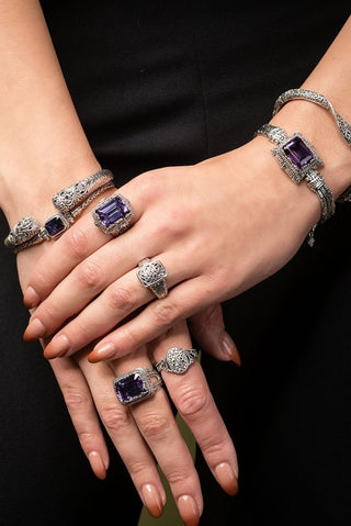 Change A Comin’ Ring™ in Color Change Lab Created Sapphire - Dinner - only found at SARDA™