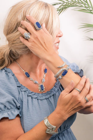 Choose Freedom Ring™ in Serenity Blue Chalcedony - Statement - only found at SARDA™