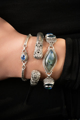 Choose Joy Bracelet™ in Labradorite, True Picasso™ Mystic Quartz & Swiss Blue Topaz - Multi Stone - only found at SARDA™