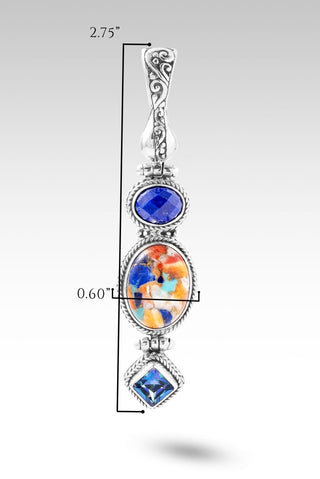 Choose The One and Only Pendant™ in Lapis Turquoise Spiny Oyster, Lapis & Sheer Luck™ Mystic Topaz - Multi Stone - only found at SARDA™