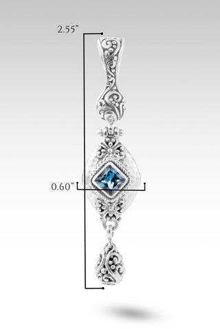 Choose to Praise Pendant™ in London Blue Topaz - Single Stone - only found at SARDA™
